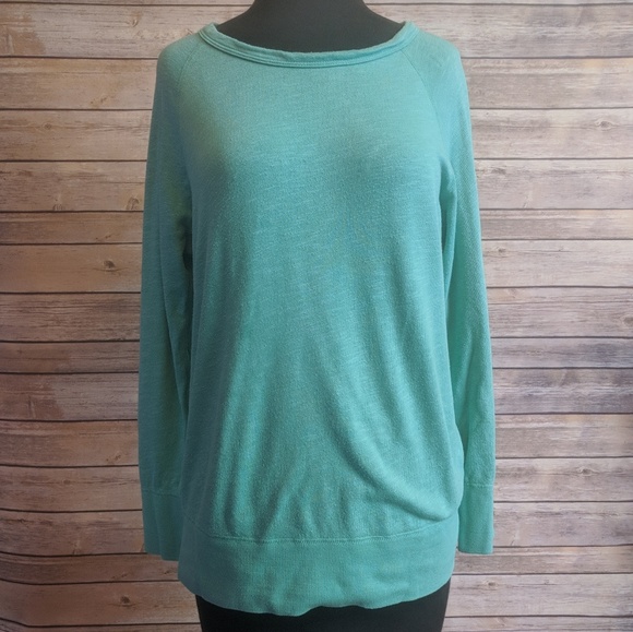 James Perse Tops - James Perse Teal Vintage Fleece Sweatshirt Size 3